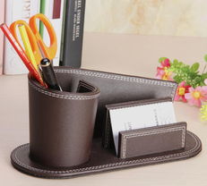 12熱賣皮革筆筒 多功能創(chuàng)意時尚桌面收納盒，提升辦公品質(zhì)